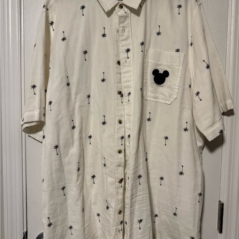 Mens Junk Food Mickey Palm Tree Print Shirt
